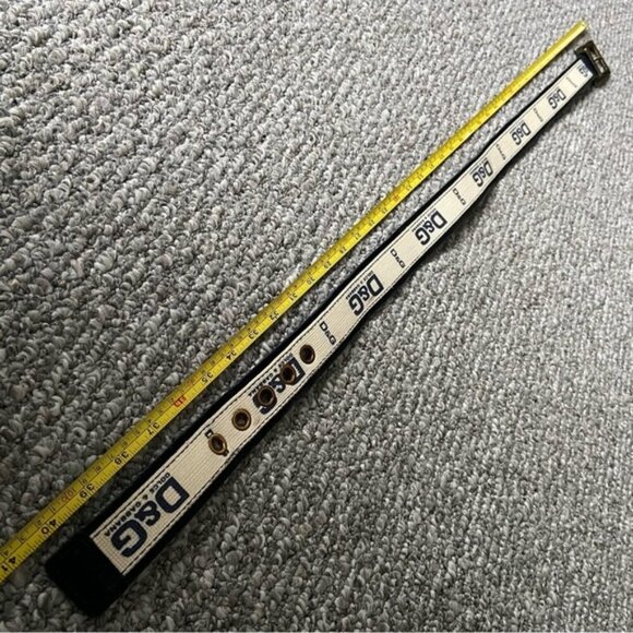 Dolce and Gabbana canvas and suede belt nave and tan - Picture 3 of 5